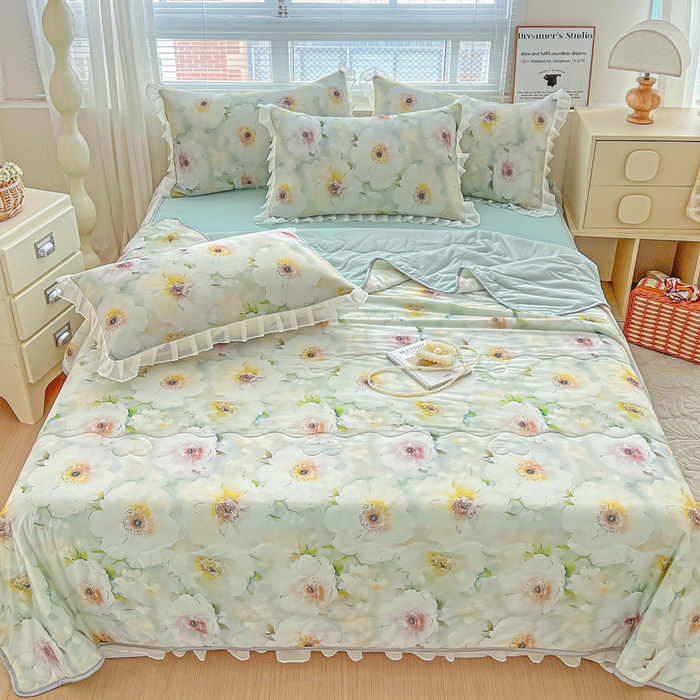 91家纺网 家纺一手货源 找家纺 栩裕纺织 2026新款（常年不断货）夏被凉感丝包边夏凉被跑量款空调被礼品被 梦露