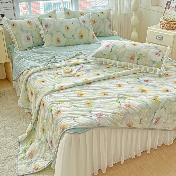 91家纺网 家纺一手货源 找家纺 栩裕纺织 2026新款（常年不断货）夏被凉感丝包边夏凉被跑量款空调被礼品被 梦露