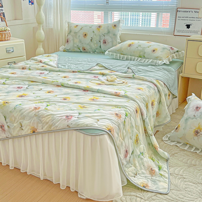 91家纺网 家纺一手货源 找家纺 栩裕纺织 2026新款（常年不断货）夏被凉感丝包边夏凉被跑量款空调被礼品被 梦露