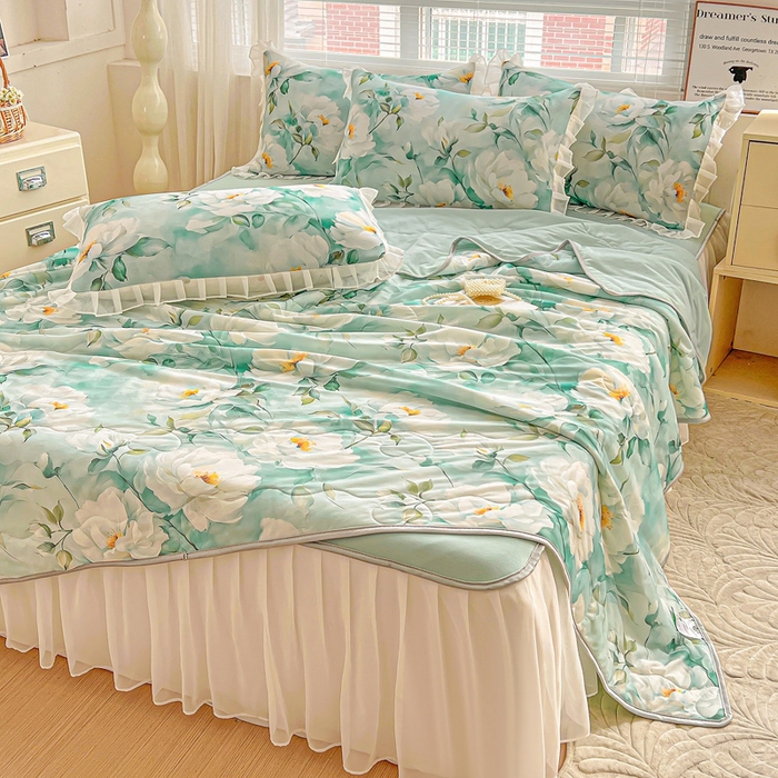 栩裕纺织 2026新款（常年不断货）夏被凉感丝包边夏凉被跑量款空调被礼品被 近水楼台