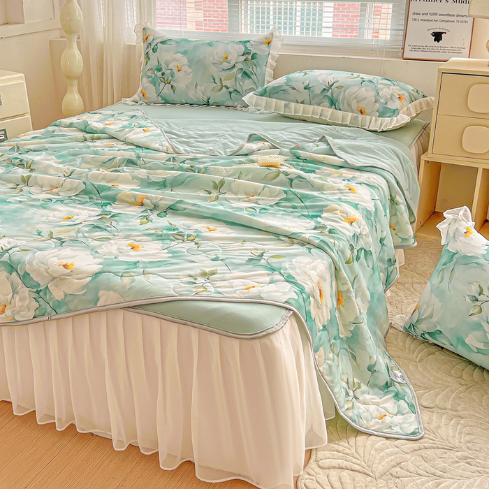 91家纺网 家纺一手货源 找家纺 栩裕纺织 2026新款（常年不断货）夏被凉感丝包边夏凉被跑量款空调被礼品被 近水楼台