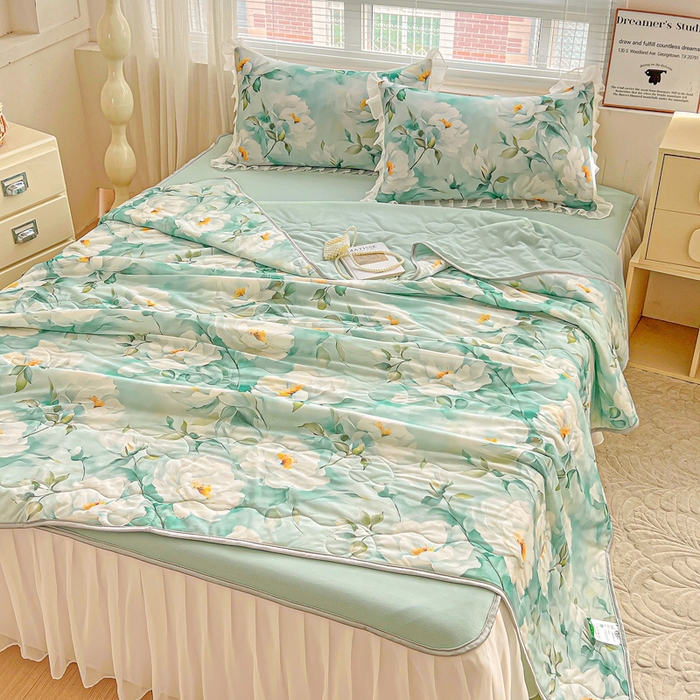 91家纺网 家纺一手货源 找家纺 栩裕纺织 2026新款（常年不断货）夏被凉感丝包边夏凉被跑量款空调被礼品被 近水楼台