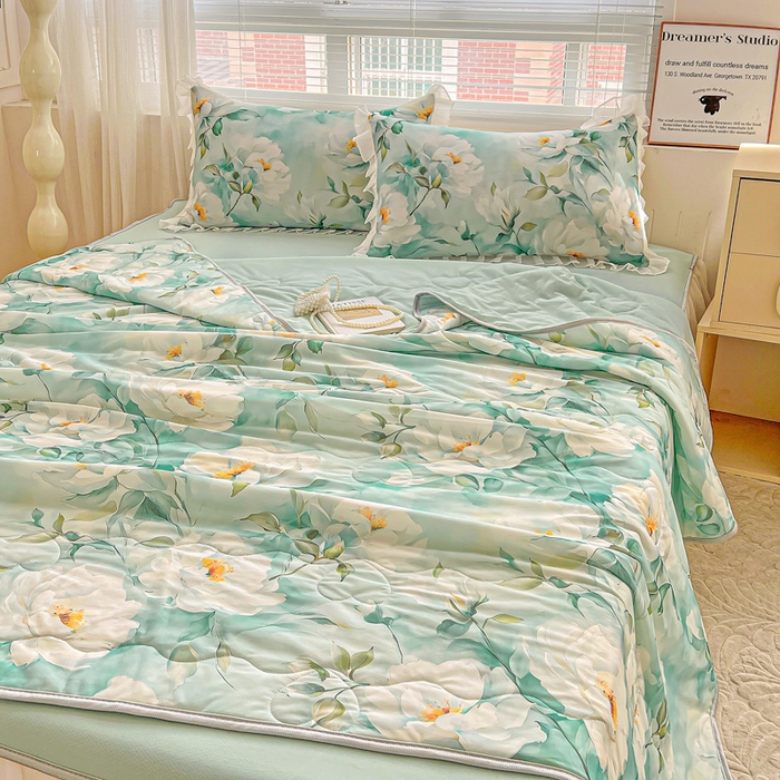 91家纺网 家纺一手货源 找家纺 栩裕纺织 2026新款（常年不断货）夏被凉感丝包边夏凉被跑量款空调被礼品被 近水楼台