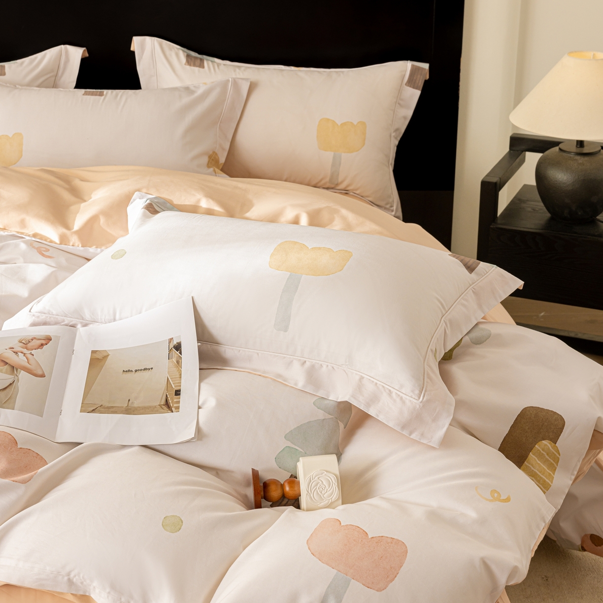 91家纺网 家纺一手货源 找家纺 （总）莱豫家纺 2026新款50s阿克苏长绒棉数码印花四件套