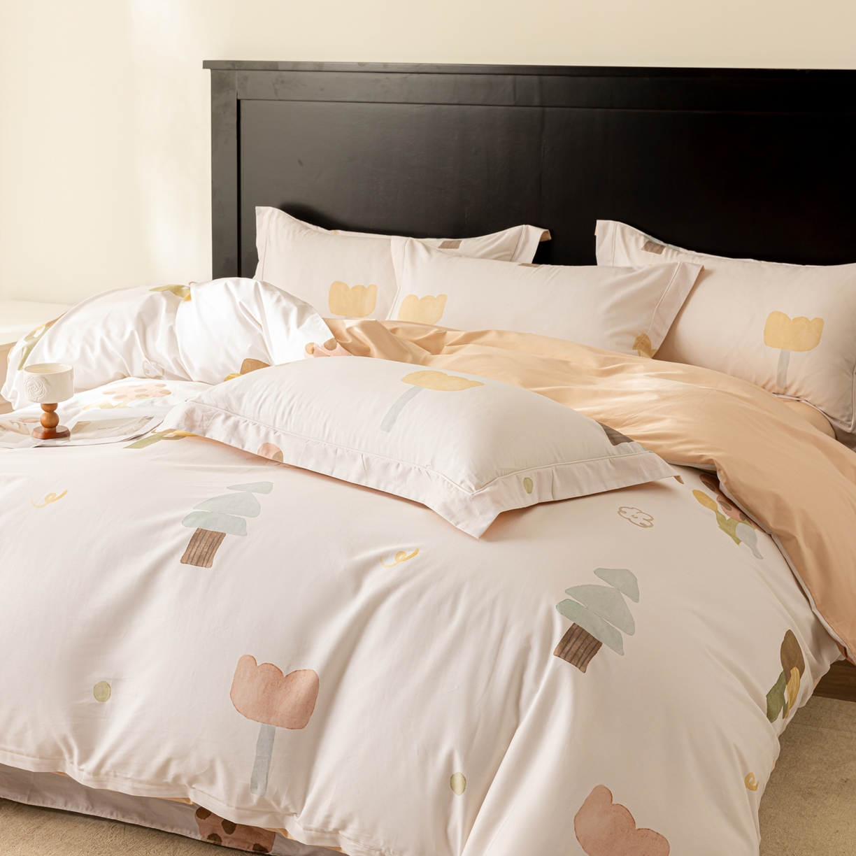 91家纺网 家纺一手货源 找家纺 （总）莱豫家纺 2026新款50s阿克苏长绒棉数码印花四件套