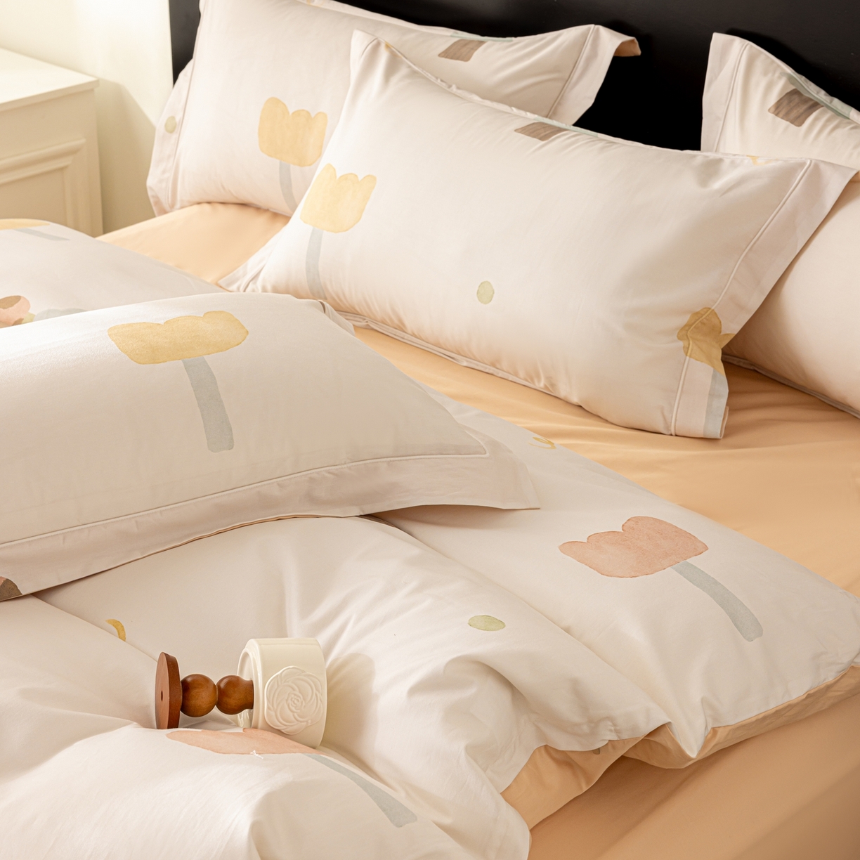 91家纺网 家纺一手货源 找家纺 （总）莱豫家纺 2026新款50s阿克苏长绒棉数码印花四件套