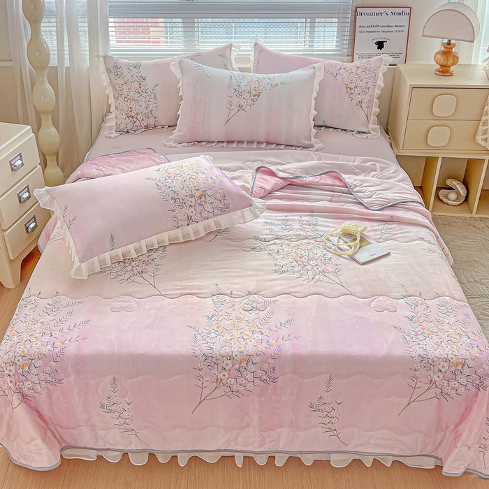 91家纺网 家纺一手货源 找家纺 栩裕纺织 2026新款（常年不断货）夏被凉感丝包边夏凉被跑量款空调被礼品被 恋语