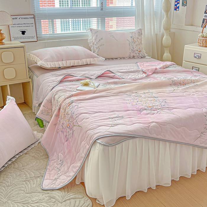 91家纺网 家纺一手货源 找家纺 栩裕纺织 2026新款（常年不断货）夏被凉感丝包边夏凉被跑量款空调被礼品被 恋语