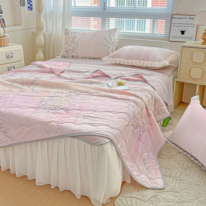 91家纺网 家纺一手货源 找家纺 栩裕纺织 2026新款（常年不断货）夏被凉感丝包边夏凉被跑量款空调被礼品被 恋语