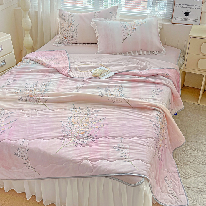 91家纺网 家纺一手货源 找家纺 栩裕纺织 2026新款（常年不断货）夏被凉感丝包边夏凉被跑量款空调被礼品被 恋语