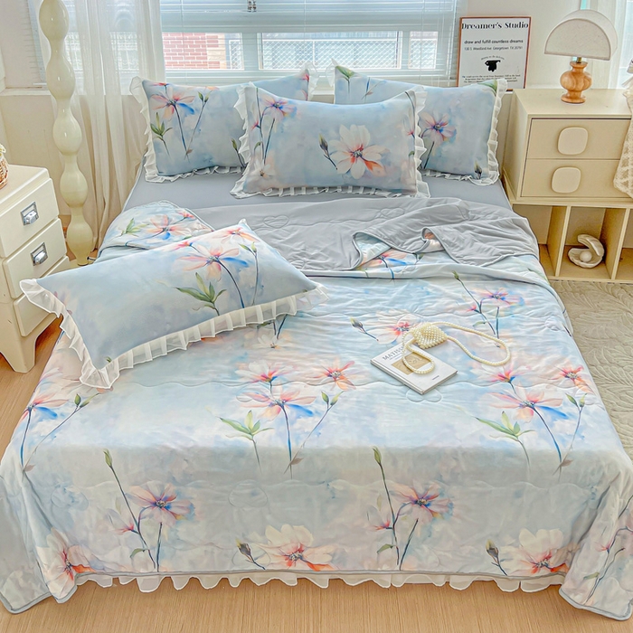 91家纺网 家纺一手货源 找家纺 栩裕纺织 2026新款（常年不断货）夏被凉感丝包边夏凉被跑量款空调被礼品被 蒙丽斯