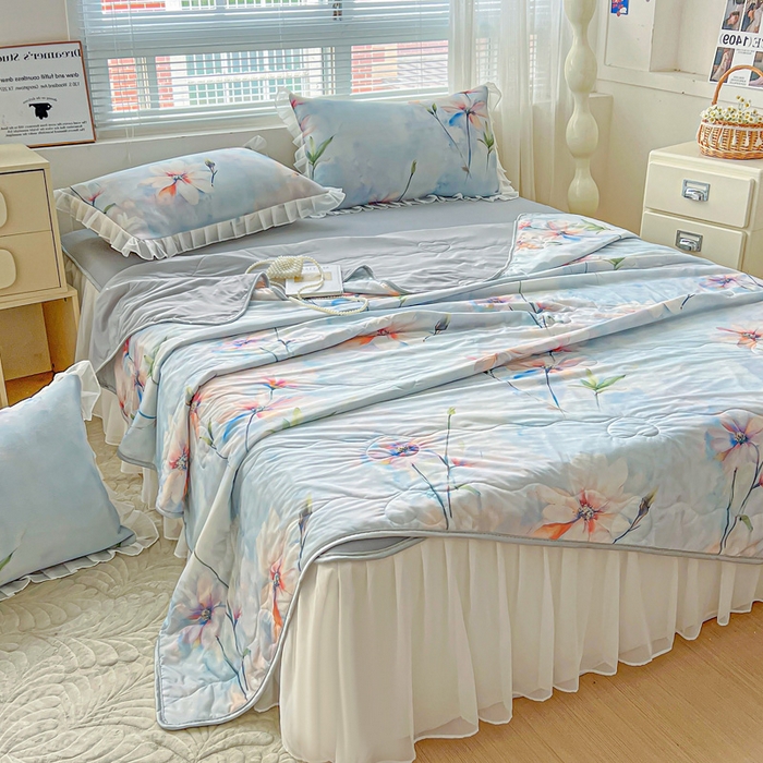 91家纺网 家纺一手货源 找家纺 栩裕纺织 2026新款（常年不断货）夏被凉感丝包边夏凉被跑量款空调被礼品被 蒙丽斯