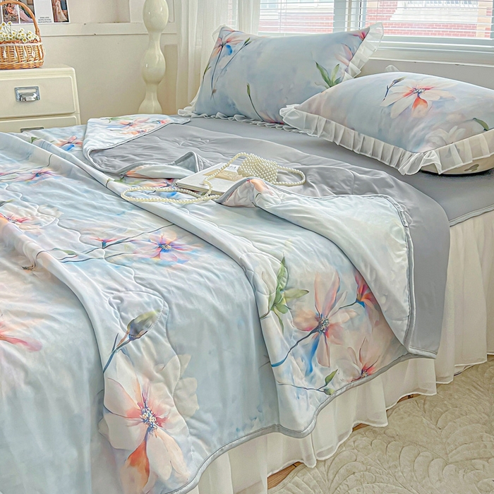 91家纺网 家纺一手货源 找家纺 栩裕纺织 2026新款（常年不断货）夏被凉感丝包边夏凉被跑量款空调被礼品被 蒙丽斯