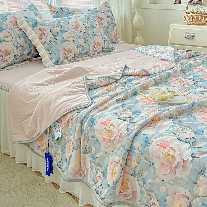 91家纺网 家纺一手货源 找家纺 栩裕纺织 2026新款（常年不断货）夏被凉感丝包边夏凉被跑量款空调被礼品被 轻素