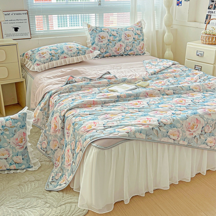 91家纺网 家纺一手货源 找家纺 栩裕纺织 2026新款（常年不断货）夏被凉感丝包边夏凉被跑量款空调被礼品被 轻素