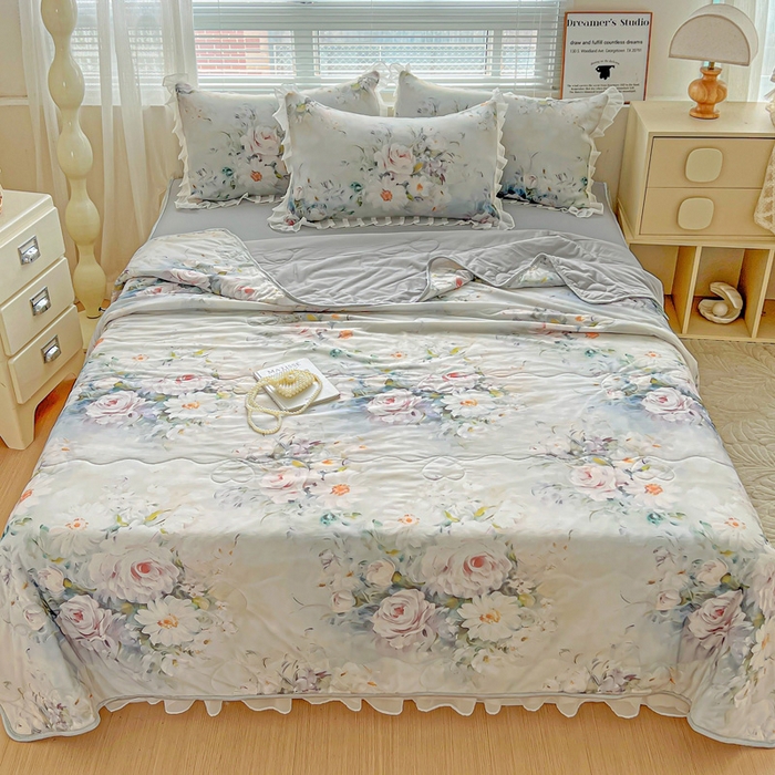 91家纺网 家纺一手货源 找家纺 栩裕纺织 2026新款（常年不断货）夏被凉感丝包边夏凉被跑量款空调被礼品被 探戈