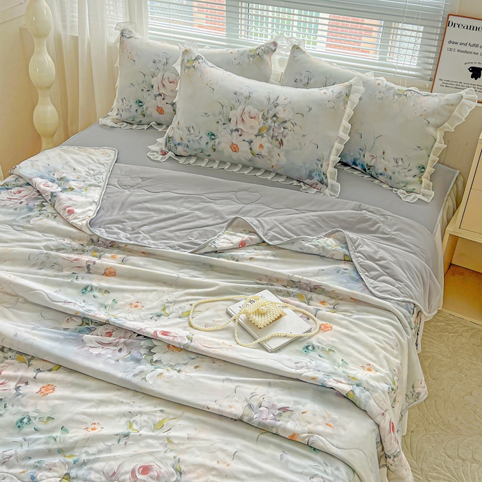 91家纺网 家纺一手货源 找家纺 栩裕纺织 2026新款（常年不断货）夏被凉感丝包边夏凉被跑量款空调被礼品被 探戈