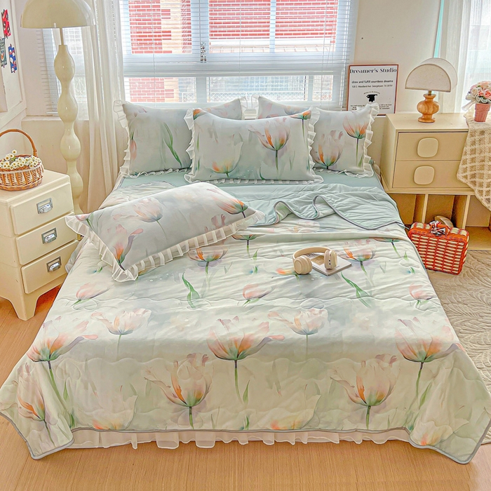 91家纺网 家纺一手货源 找家纺 栩裕纺织 2026新款（常年不断货）夏被凉感丝包边夏凉被跑量款空调被礼品被 伊丽莎白