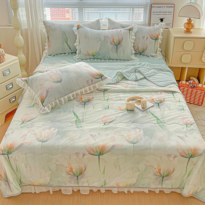 91家纺网 家纺一手货源 找家纺 栩裕纺织 2026新款（常年不断货）夏被凉感丝包边夏凉被跑量款空调被礼品被 伊丽莎白