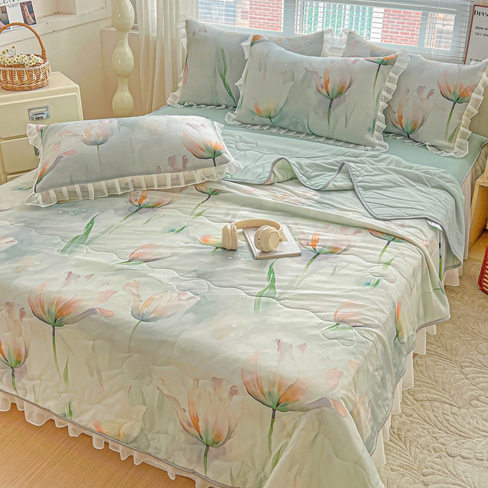 91家纺网 家纺一手货源 找家纺 栩裕纺织 2026新款（常年不断货）夏被凉感丝包边夏凉被跑量款空调被礼品被 伊丽莎白