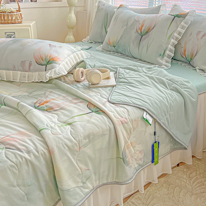 91家纺网 家纺一手货源 找家纺 栩裕纺织 2026新款（常年不断货）夏被凉感丝包边夏凉被跑量款空调被礼品被 伊丽莎白