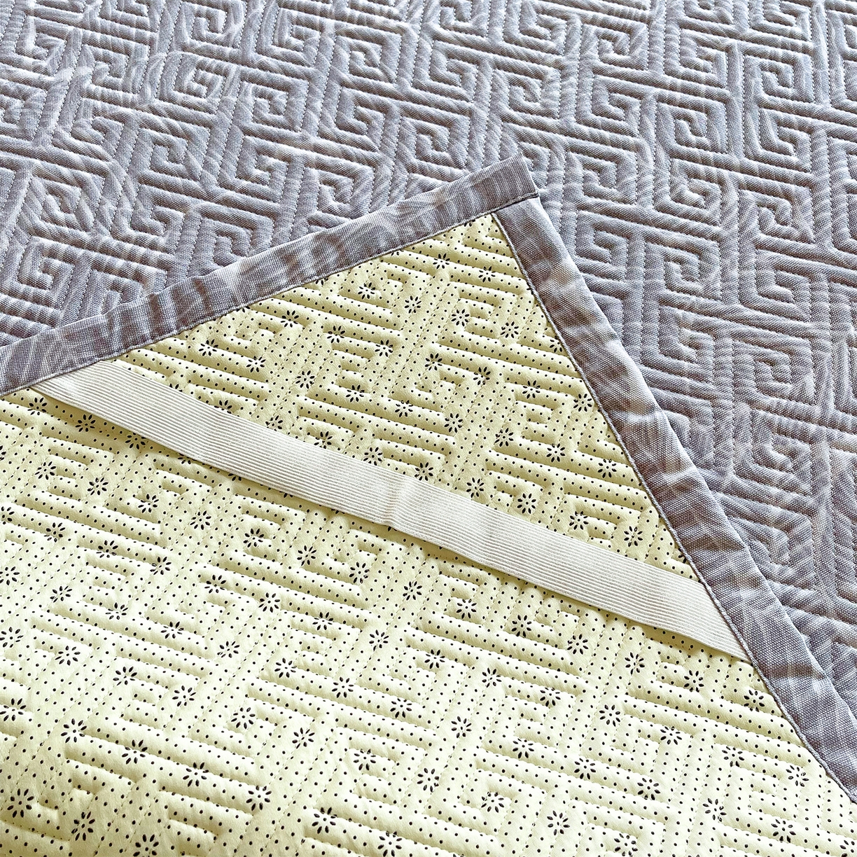 91家纺网 家纺一手货源 找家纺 金鑫汇家纺 2026春夏新款学生床新花型老粗布床盖夹棉软凉席席子可以机洗 学生床-千叶