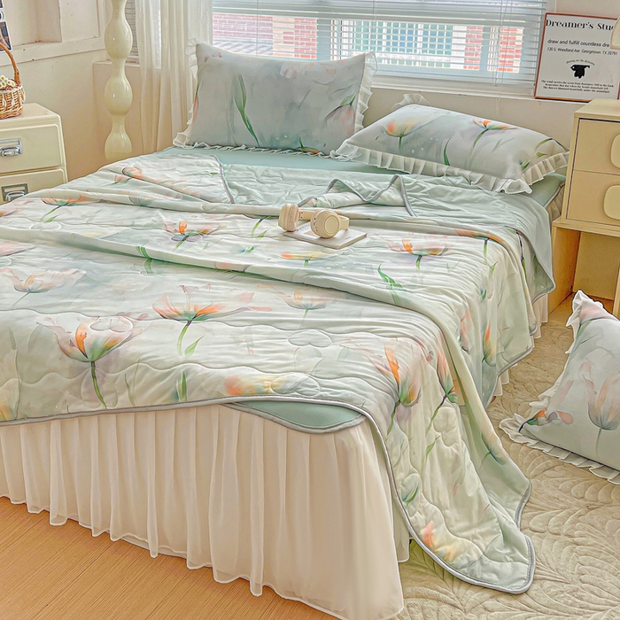 91家纺网 家纺一手货源 找家纺 栩裕纺织 2026新款（常年不断货）夏被凉感丝包边夏凉被跑量款空调被礼品被 伊丽莎白