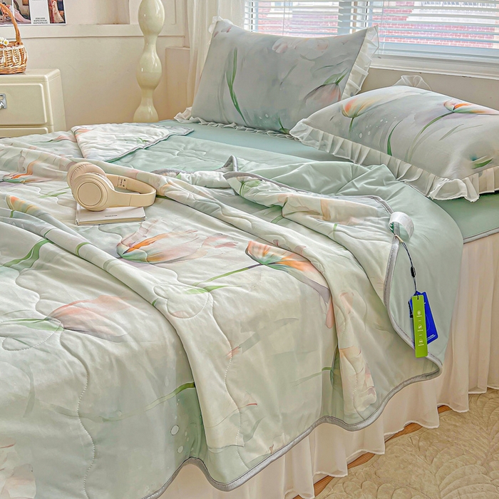 91家纺网 家纺一手货源 找家纺 栩裕纺织 2026新款（常年不断货）夏被凉感丝包边夏凉被跑量款空调被礼品被 伊丽莎白