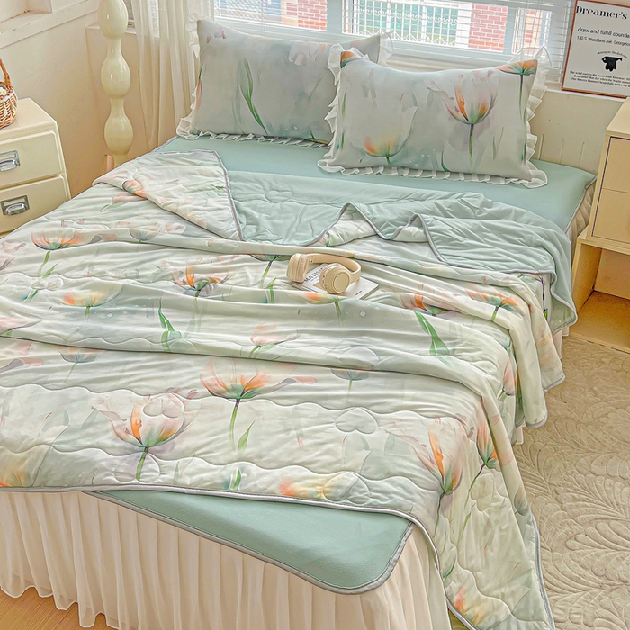 91家纺网 家纺一手货源 找家纺 栩裕纺织 2026新款（常年不断货）夏被凉感丝包边夏凉被跑量款空调被礼品被 伊丽莎白