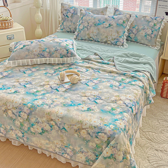 91家纺网 家纺一手货源 找家纺 栩裕纺织 2026新款（常年不断货）夏被凉感丝包边夏凉被跑量款空调被礼品被 凡可