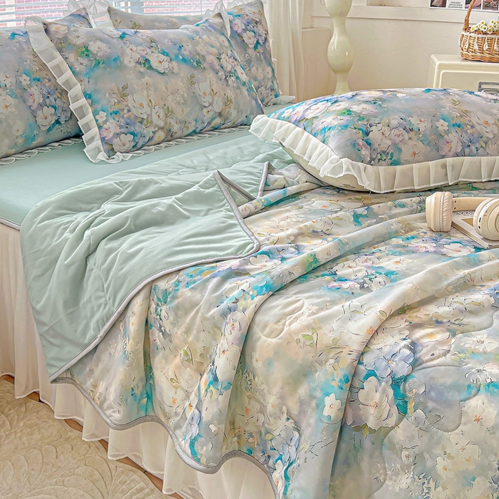 91家纺网 家纺一手货源 找家纺 栩裕纺织 2026新款（常年不断货）夏被凉感丝包边夏凉被跑量款空调被礼品被 凡可