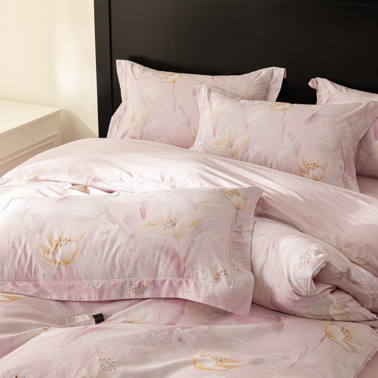 91家纺网 家纺一手货源 找家纺 莱豫家纺 2026新款50s阿克苏长绒棉数码印花四件套 依萱