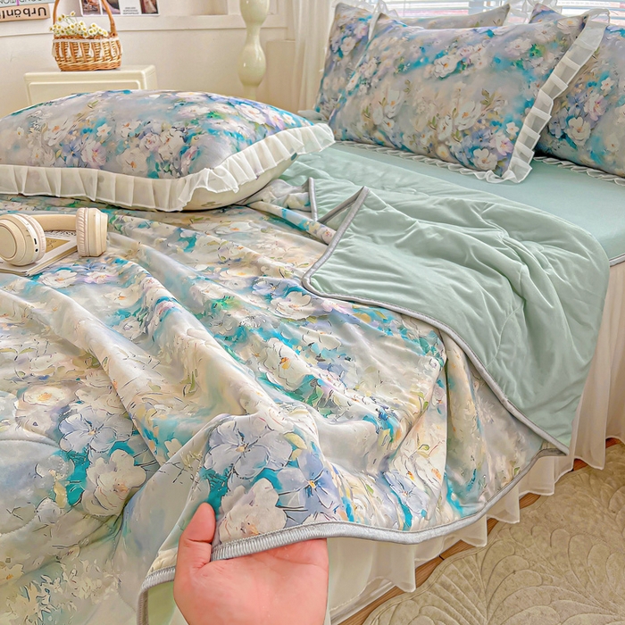 91家纺网 家纺一手货源 找家纺 栩裕纺织 2026新款（常年不断货）夏被凉感丝包边夏凉被跑量款空调被礼品被 凡可