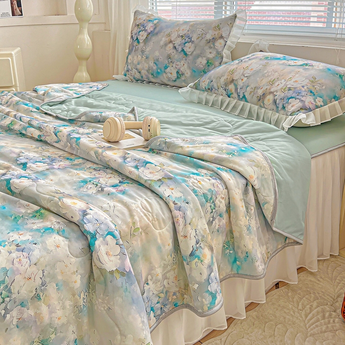 91家纺网 家纺一手货源 找家纺 栩裕纺织 2026新款（常年不断货）夏被凉感丝包边夏凉被跑量款空调被礼品被 凡可