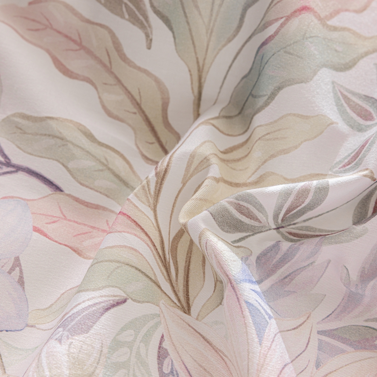 91家纺网 家纺一手货源 找家纺 莱豫家纺 2026新款50s阿克苏长绒棉数码印花四件套 婉柠紫