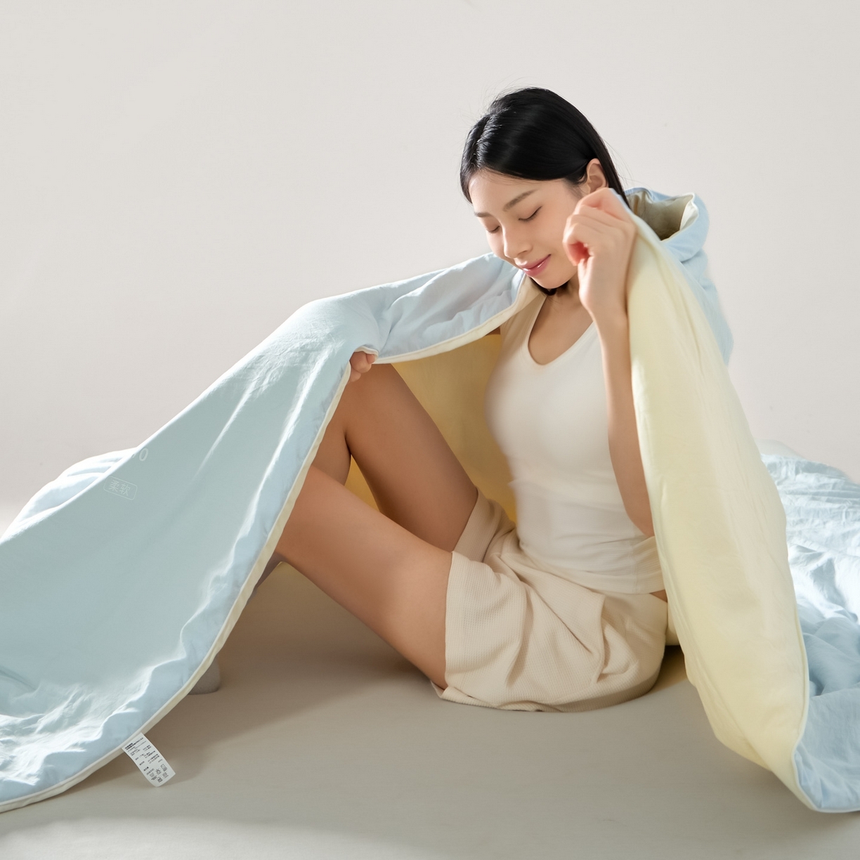 91家纺网 家纺一手货源 找家纺 恒科家纺 2026春夏新款星球酒店某朵同款深睡控温四季被.Pro3.0夏凉被春秋被 天蓝色