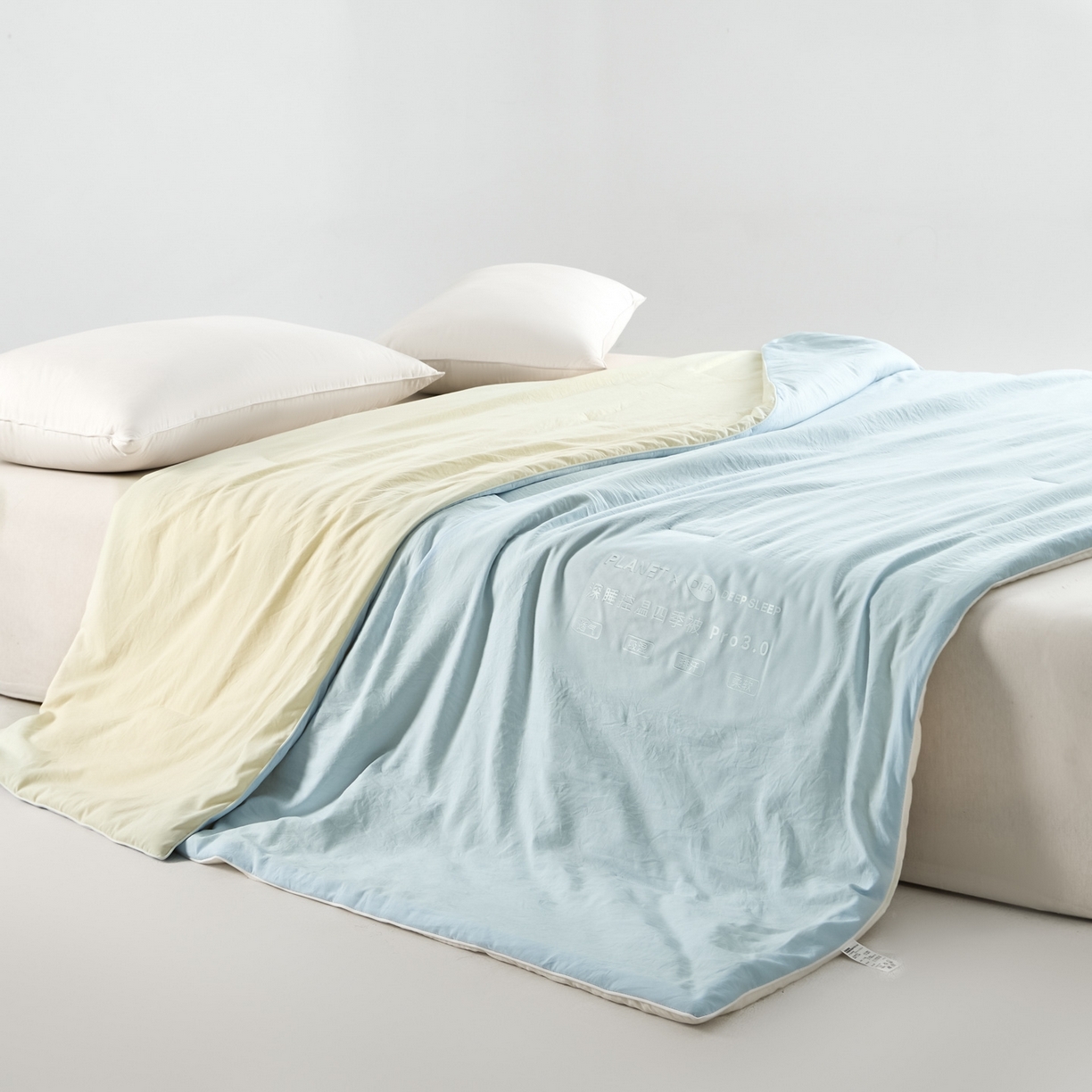 91家纺网 家纺一手货源 找家纺 恒科家纺 2026春夏新款星球酒店某朵同款深睡控温四季被.Pro3.0夏凉被春秋被 天蓝色