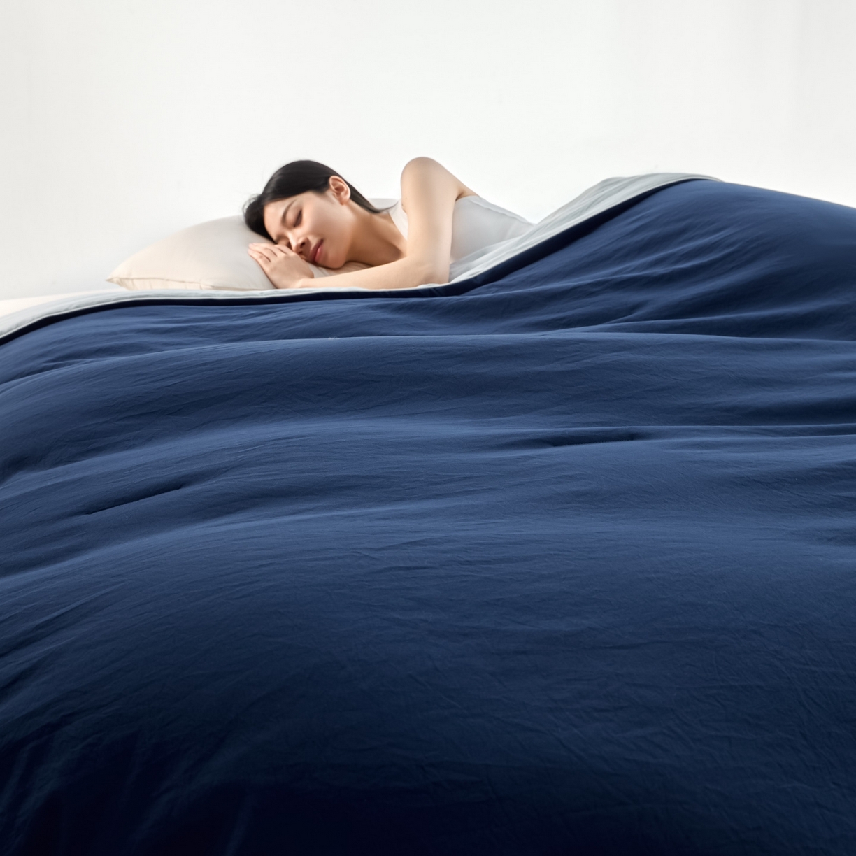 91家纺网 家纺一手货源 找家纺 恒科家纺 2026春夏新款星球酒店某朵同款深睡控温四季被.Pro3.0夏凉被春秋被 深睡蓝