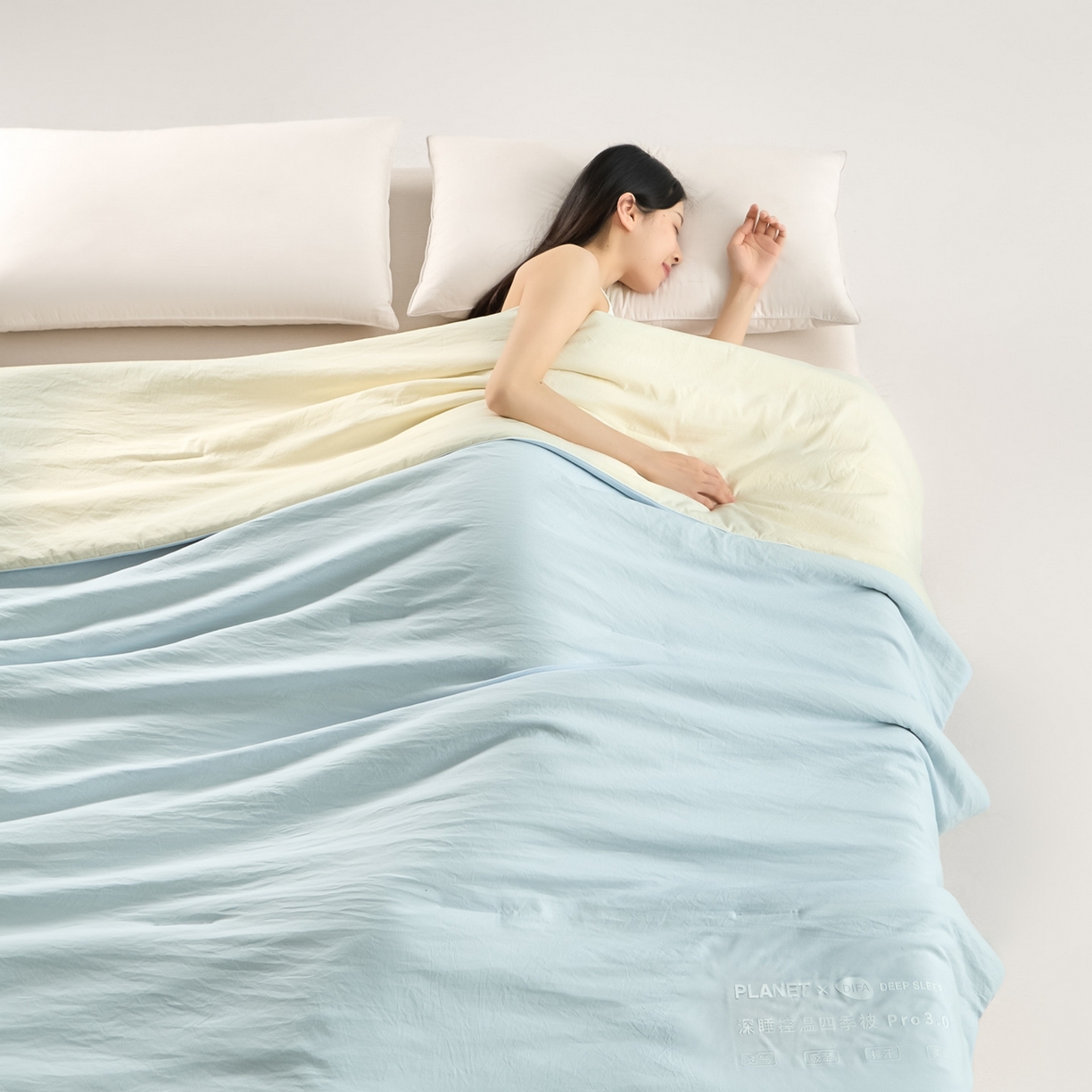 91家纺网 家纺一手货源 找家纺 恒科家纺 2026春夏新款星球酒店某朵同款深睡控温四季被.Pro3.0夏凉被春秋被 天蓝色