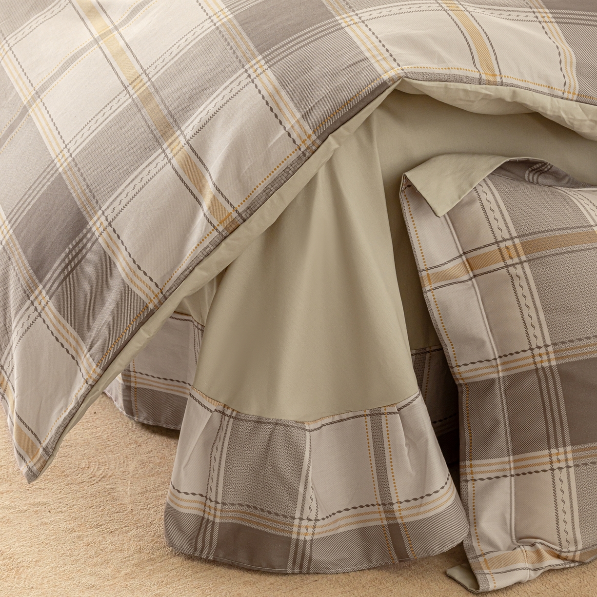 91家纺网 家纺一手货源 找家纺 莱豫家纺 2026新款50s阿克苏长绒棉数码印花四件套 科洛雅