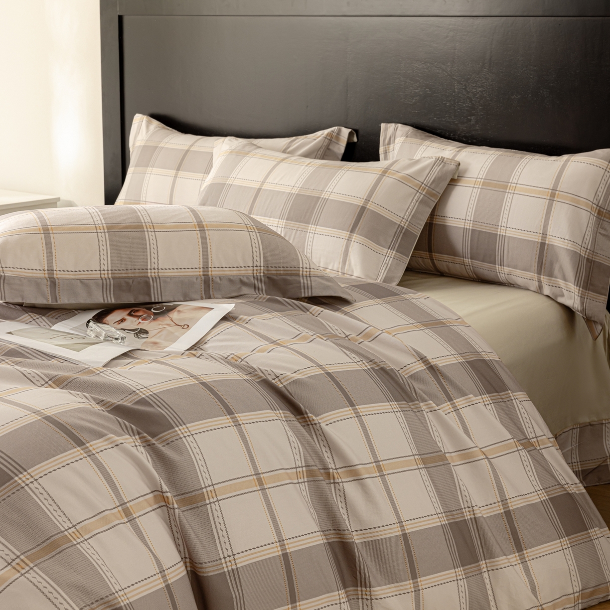 91家纺网 家纺一手货源 找家纺 莱豫家纺 2026新款50s阿克苏长绒棉数码印花四件套 科洛雅