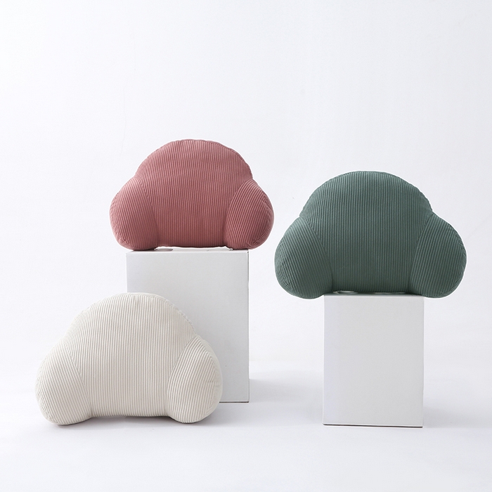 91家纺网 家纺一手货源 找家纺 囍莱家纺 2026春夏新款灯芯绒云朵包腰靠（不供1688） 组合图仅供展示不可下单