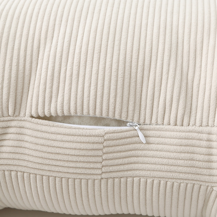 91家纺网 家纺一手货源 找家纺 囍莱家纺 2026春夏新款灯芯绒云朵包腰靠（不供1688） 白色