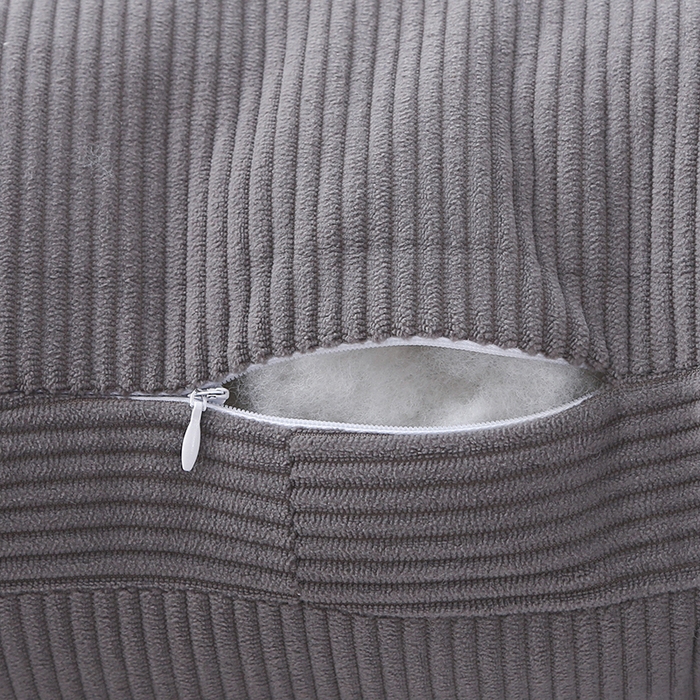 91家纺网 家纺一手货源 找家纺 囍莱家纺 2026春夏新款灯芯绒云朵包腰靠（不供1688） 灰色