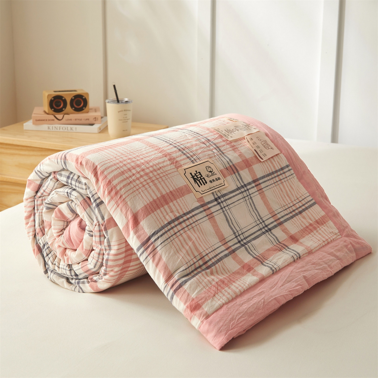 91家纺网 家纺一手货源 找家纺 （总）招财星家纺 2026新款A类无印风100%新疆棉花夏被纯棉夏凉被空调被子薄被芯棉花被四件套