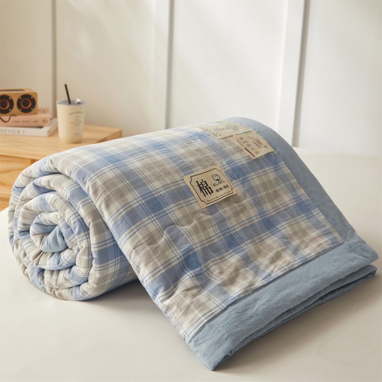 91家纺网 家纺一手货源 找家纺 （总）招财星家纺 2026新款A类无印风100%新疆棉花夏被纯棉夏凉被空调被子薄被芯棉花被四件套