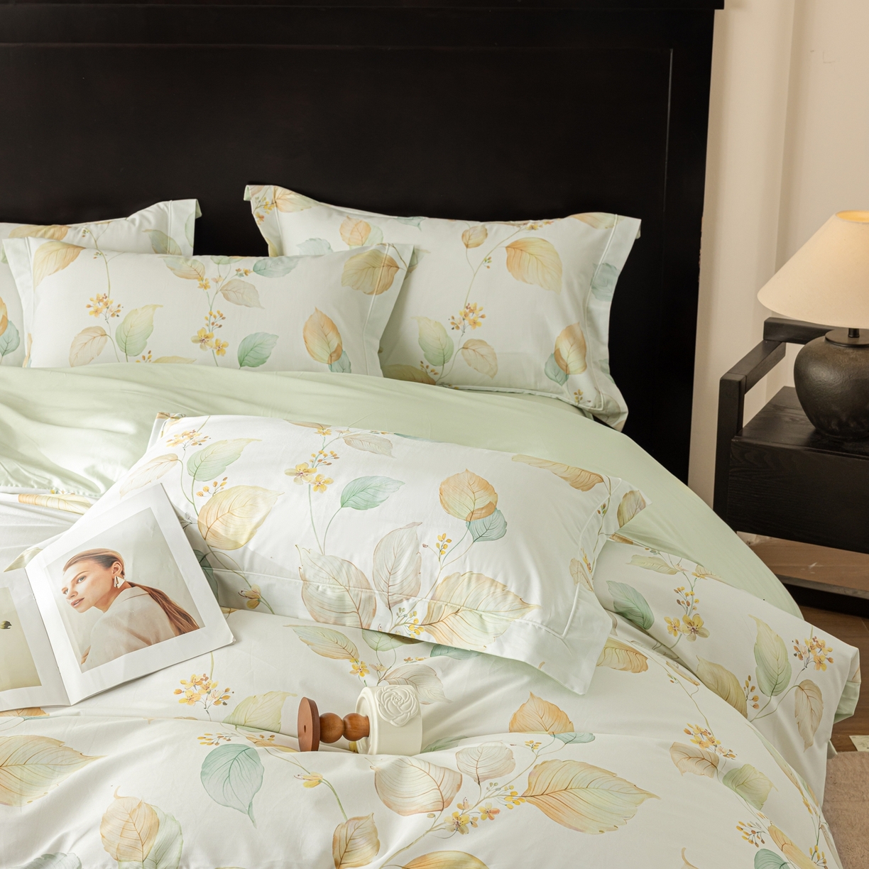 91家纺网 家纺一手货源 找家纺 莱豫家纺 2026新款50s阿克苏长绒棉数码印花四件套 佳昕