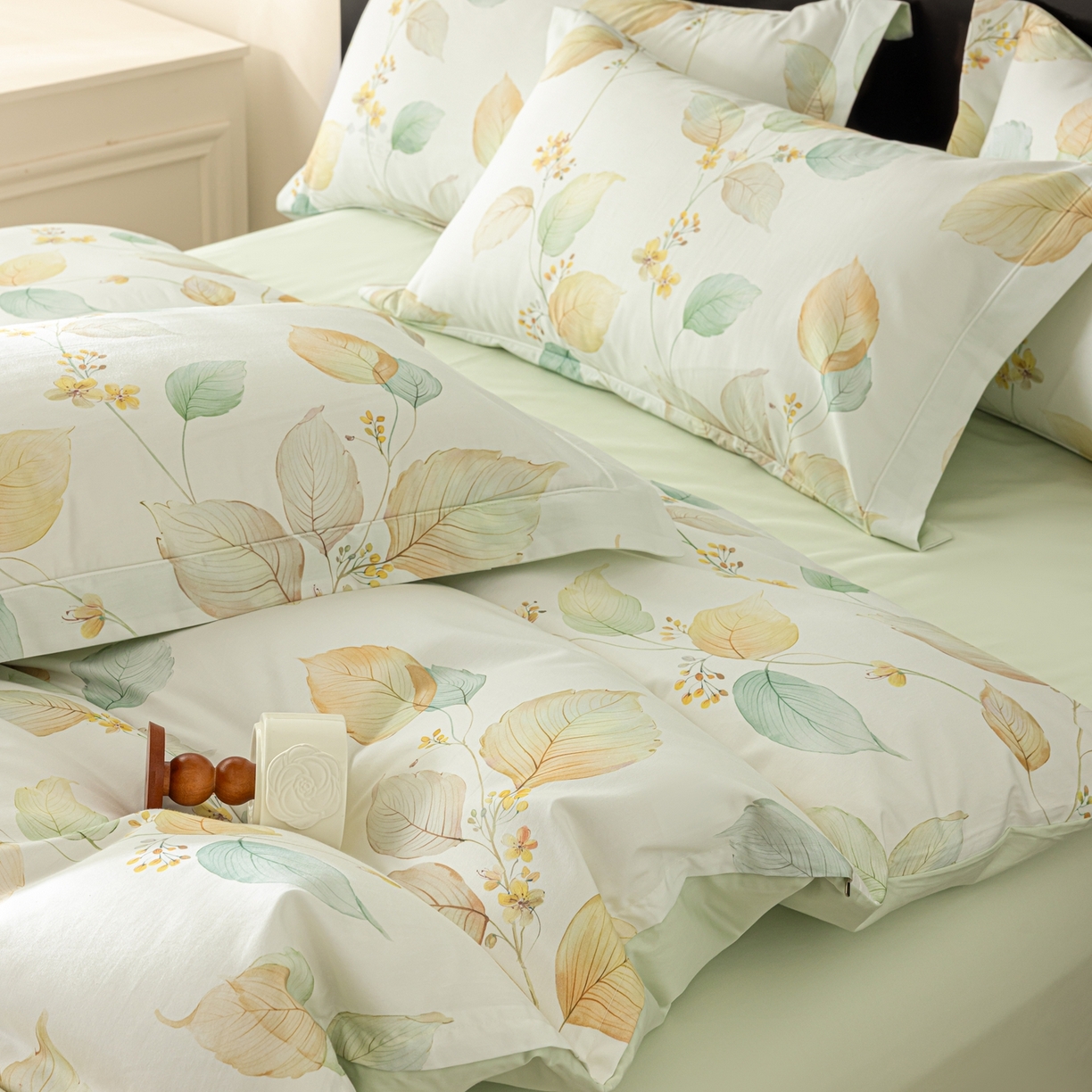 91家纺网 家纺一手货源 找家纺 莱豫家纺 2026新款50s阿克苏长绒棉数码印花四件套 佳昕