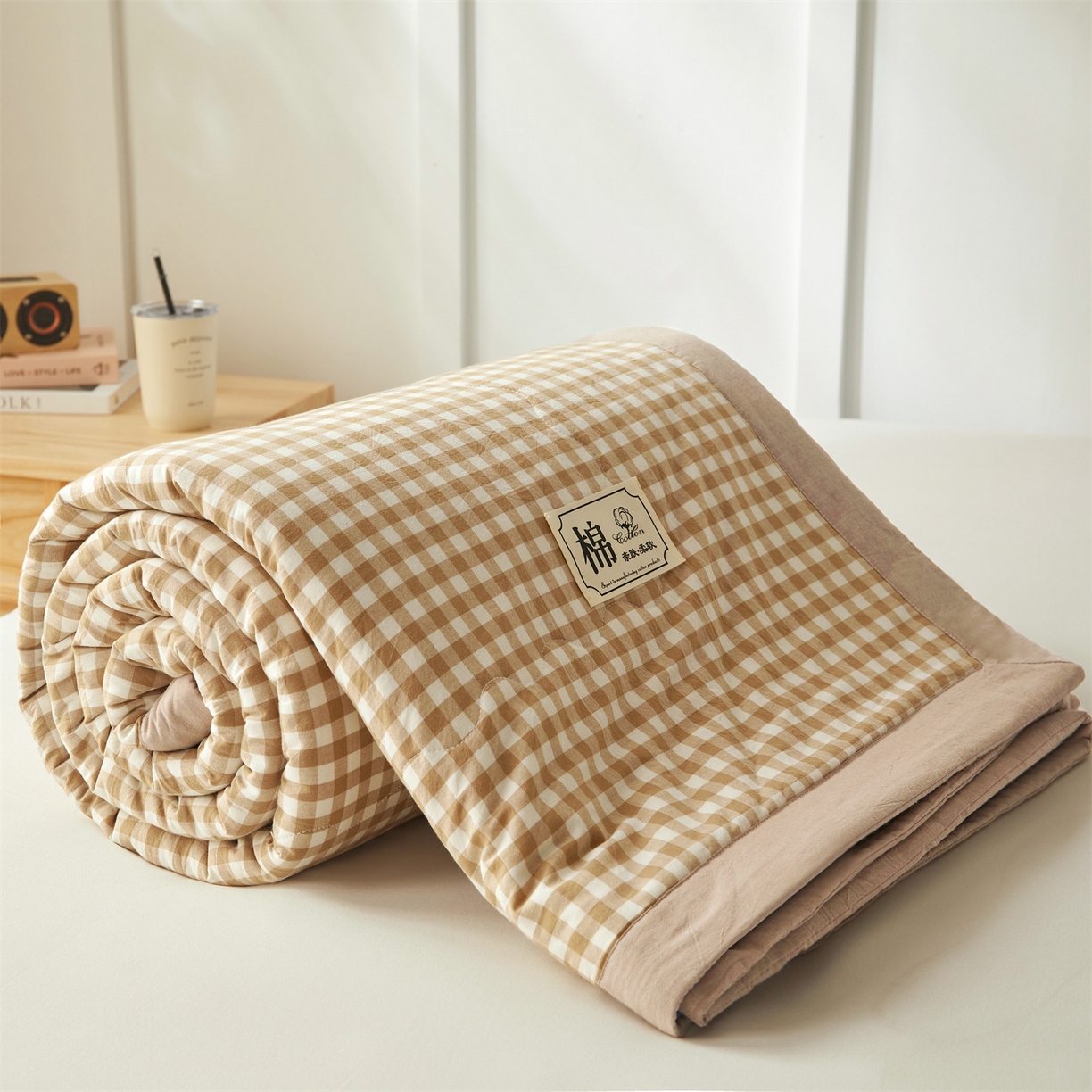 91家纺网 家纺一手货源 找家纺 （总）招财星家纺 2026新款A类无印风100%新疆棉花夏被纯棉夏凉被空调被子薄被芯棉花被四件套