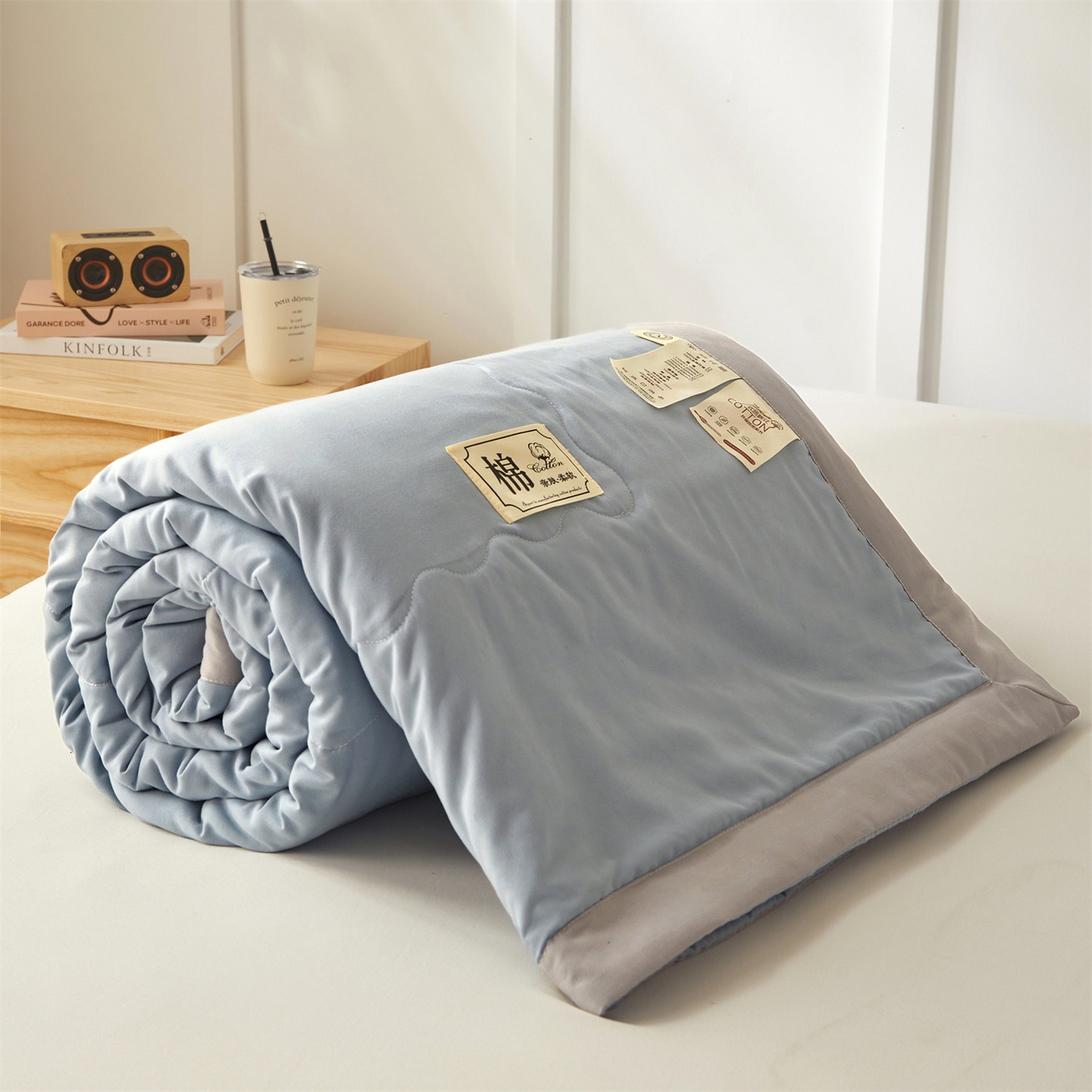 91家纺网 家纺一手货源 找家纺 （总）招财星家纺 2026新款A类无印风100%新疆棉花夏被纯棉夏凉被空调被子薄被芯棉花被四件套